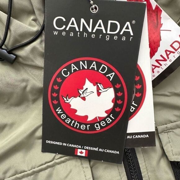 Canada Weather Gear Sherpa Lined Anorak Parker Jacket Sage Style OLCW894EC - Picture 10 of 15